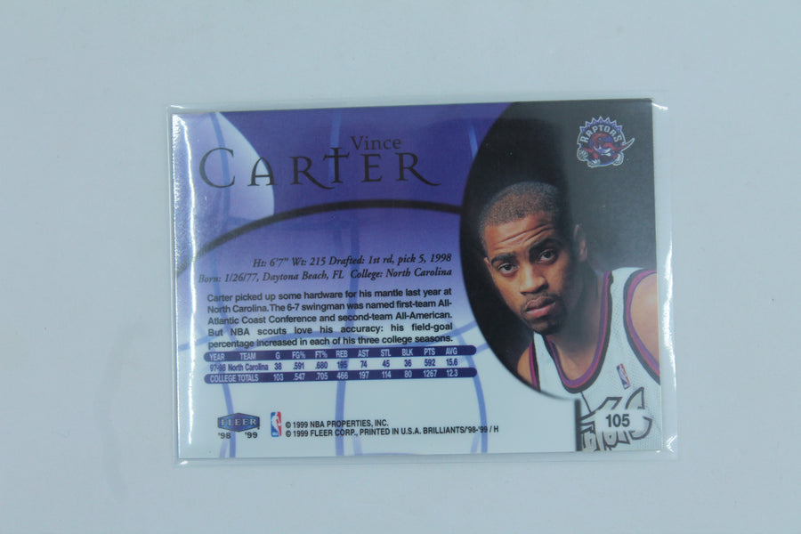 Vince Carter 1998-99 Fleer Brilliants Rookie Card