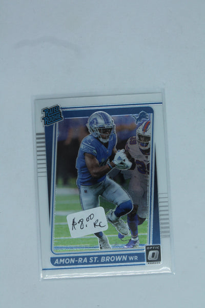 Amon-Ra St. Brown 2021 Panini Donruss Optic Rookie Card