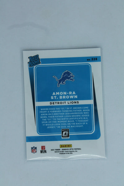 Amon-Ra St. Brown 2021 Panini Donruss Optic Rookie Card