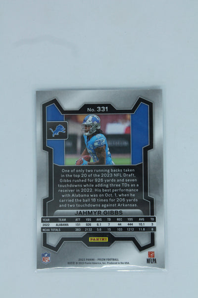 Jahmyr Gibbs 2023 Panini Prizm Rookies - Rookie Card