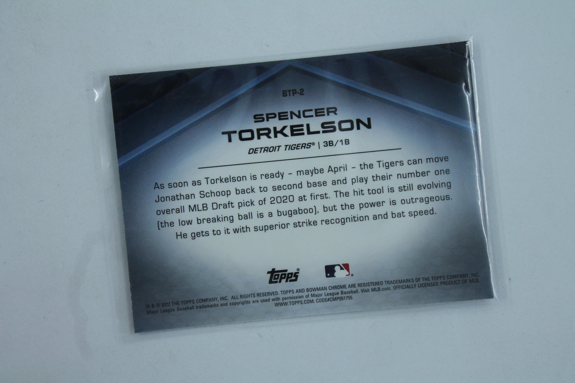 Spencer Torkelson  2022 Bowman - Chrome  - Scouts Top 100 #BTP-2 PRC