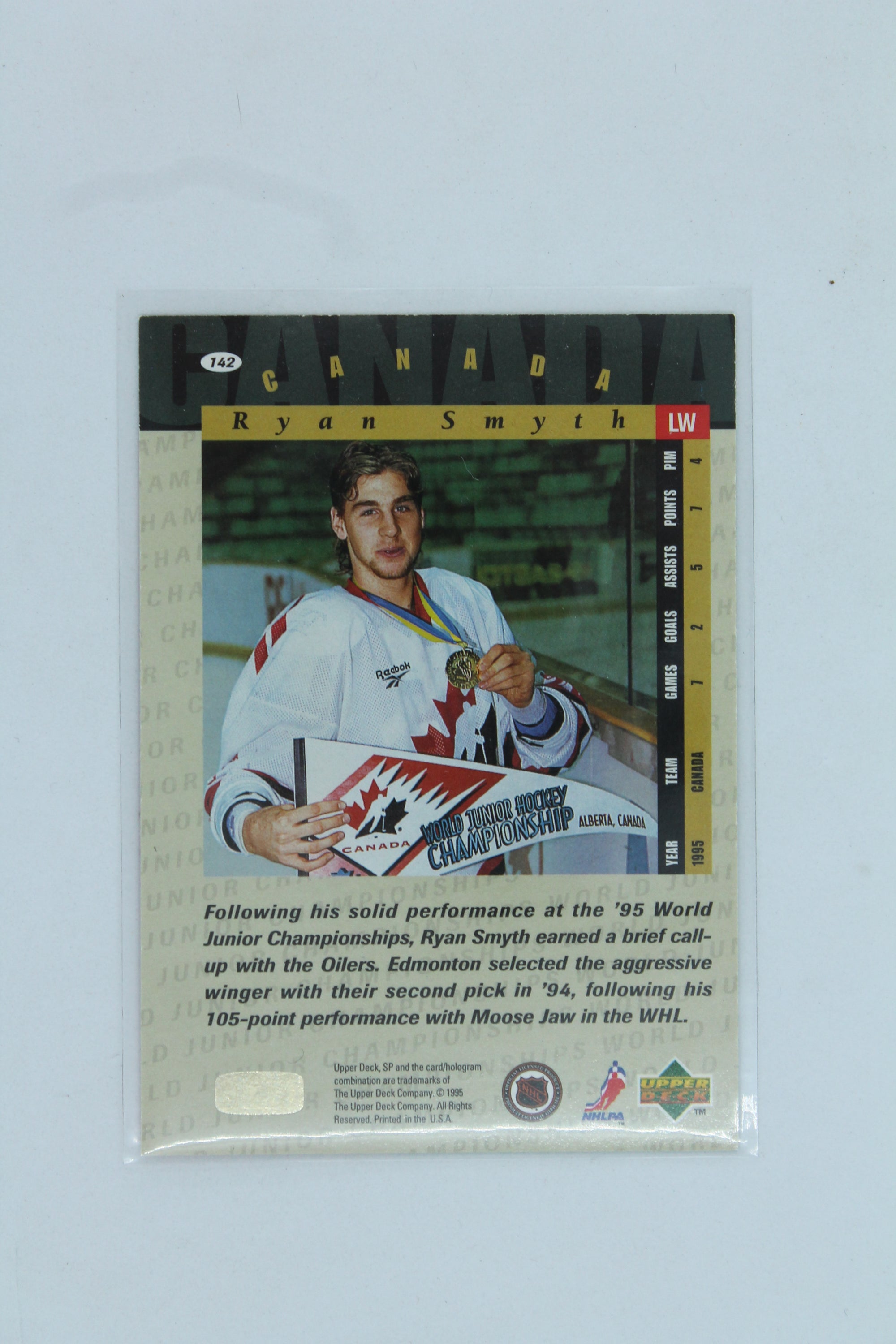 Ryan Smyth 1994-95 Upper Deck SP Rookie Card