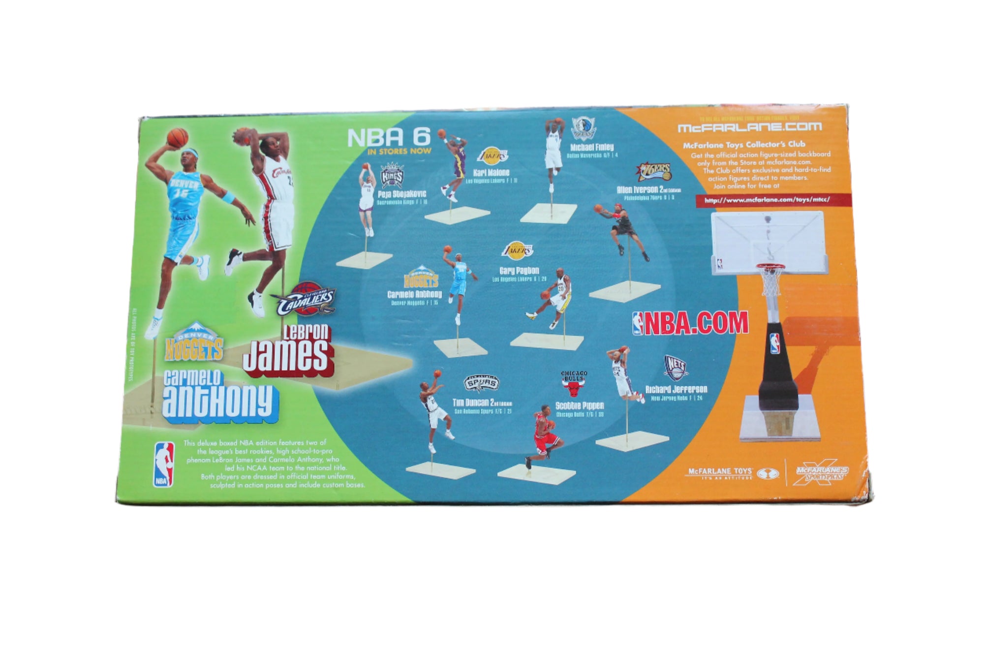 Carmelo Anthony & LeBron James Rookie 2 Pack Mcfarlane Action Figures - 2004