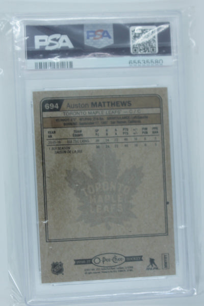 Auston Matthews 2016-17 O-Pee-Chee Update Rookie Card PSA 9