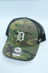 MLB Detroit Tigers 47 Brand Camo Trucker Snapback Hat