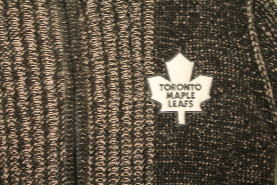 NHL Toronto Maple Leafs Old Time Hockey Men's Full Zip Chenille Sweater - Medium