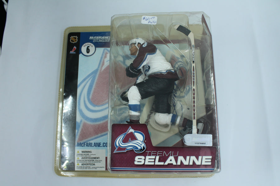 Autographed McFarlane Teemu Selanne Series 6 - Colorado Avalanche 6" Action Figure