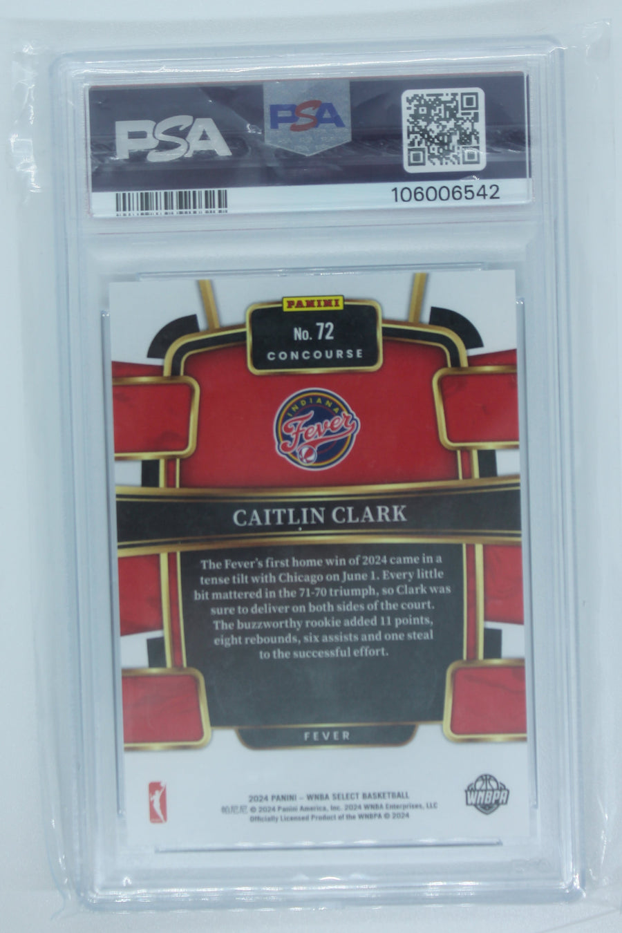 Caitlin Clark 2024 Panini Select WNBA - Concourse Rookie Card - PSA Mint 9