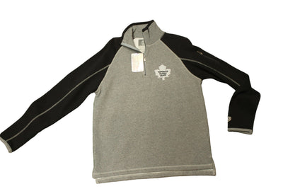 NHL Toronto Maple Leafs Men's Old Time Hockey Long Sleeve 1/4 Zip - Small