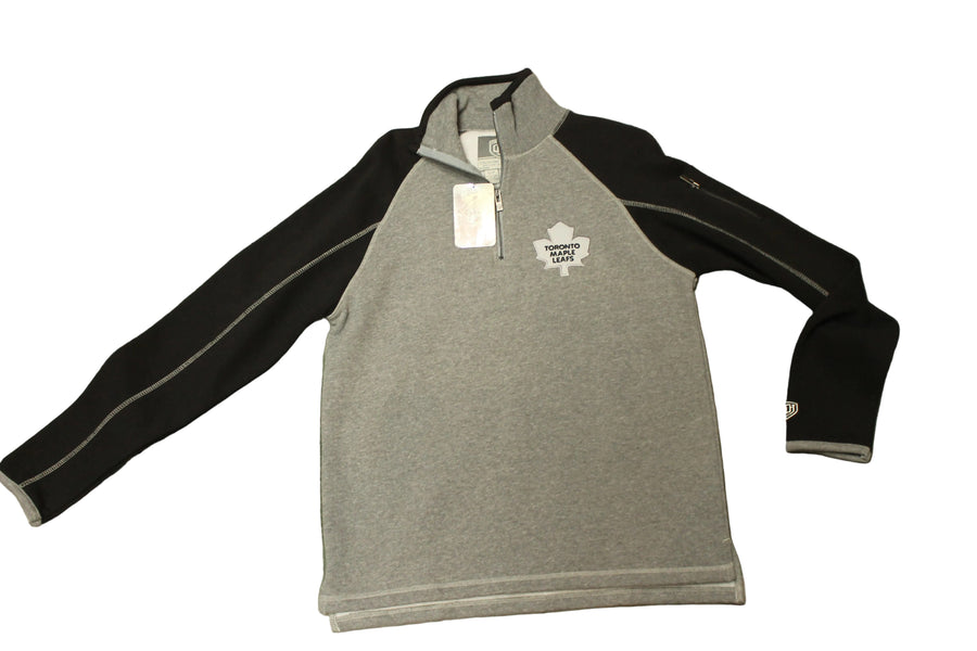 NHL Toronto Maple Leafs Men's Old Time Hockey Long Sleeve 1/4 Zip - Small