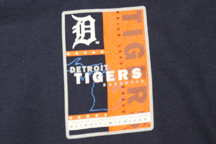 MLB Detroit Tigers Youth Long Sleeve Majestic Map Tee