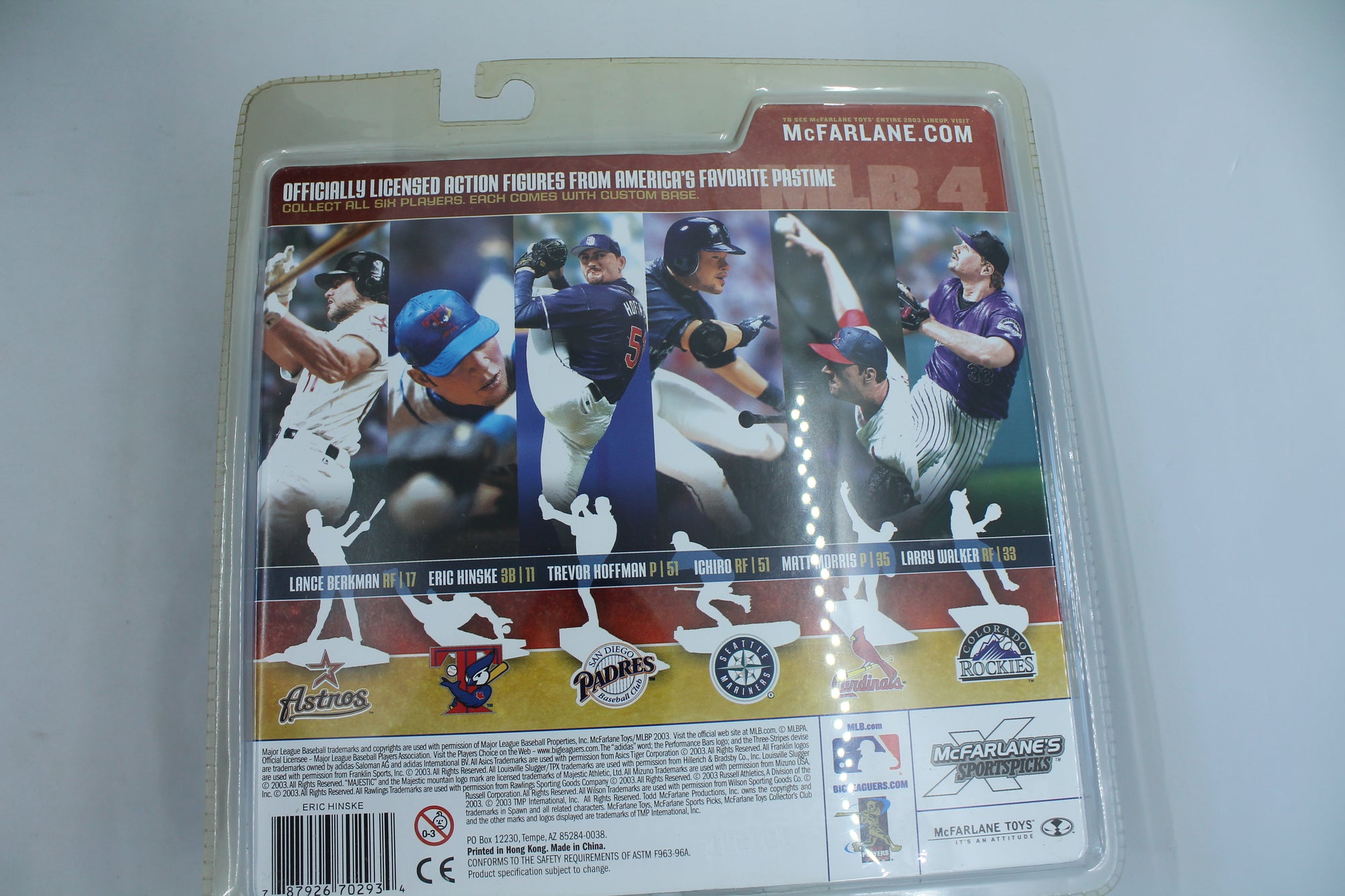 McFarlane 2003 Eric Hinske Action Figure - Series 4 Variant - Toronto Blue Jays