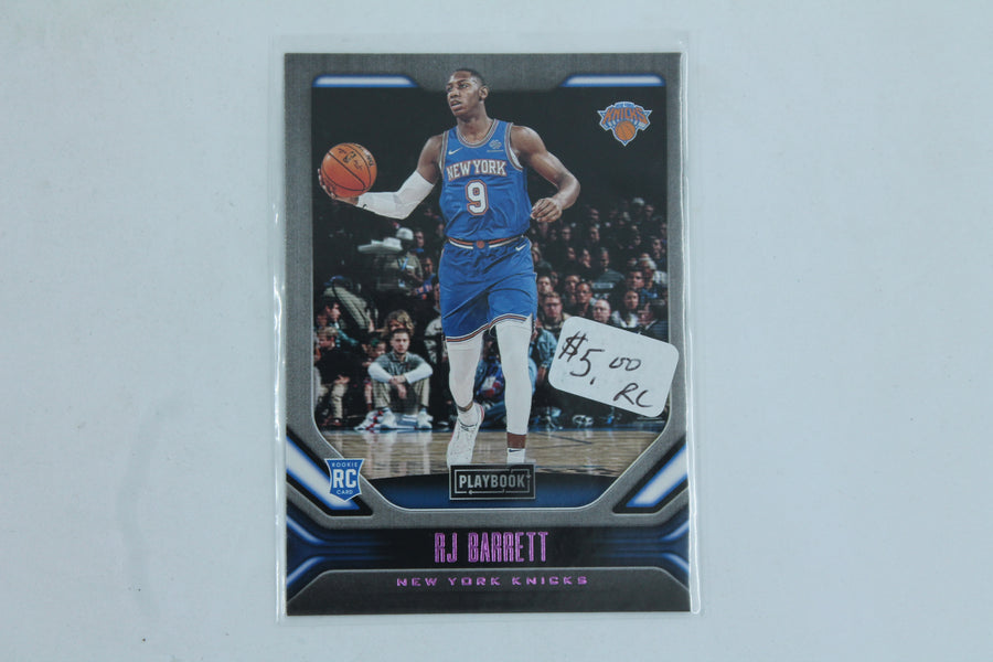RJ Barrett 2019-20 Panini Chronicles Pink Playbook Rookie Card