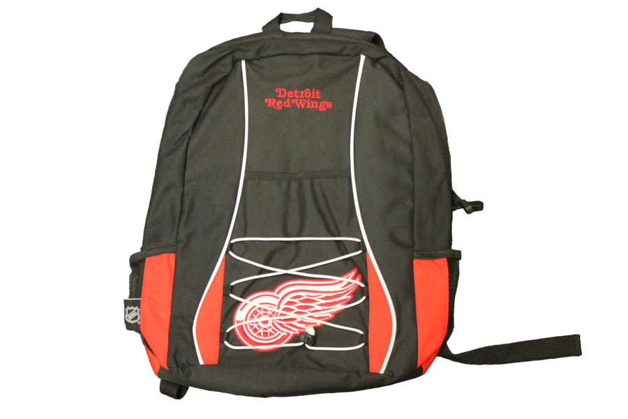 NHL Detroit Red Wings Backpack - Black, Red & White