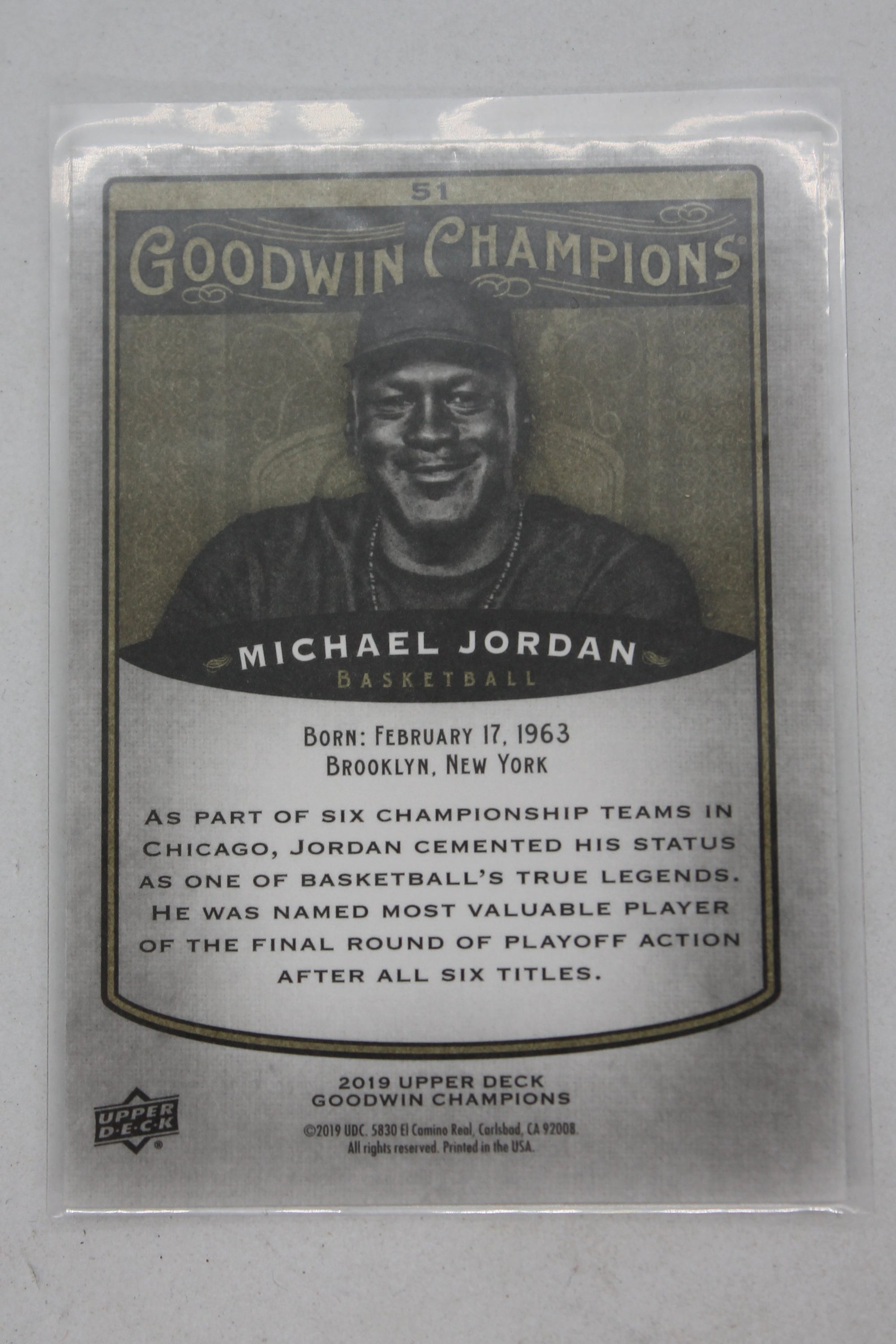 Michael Jordan 2019 Upper Deck Goodwin Champions - [Base] #51 Horizontal