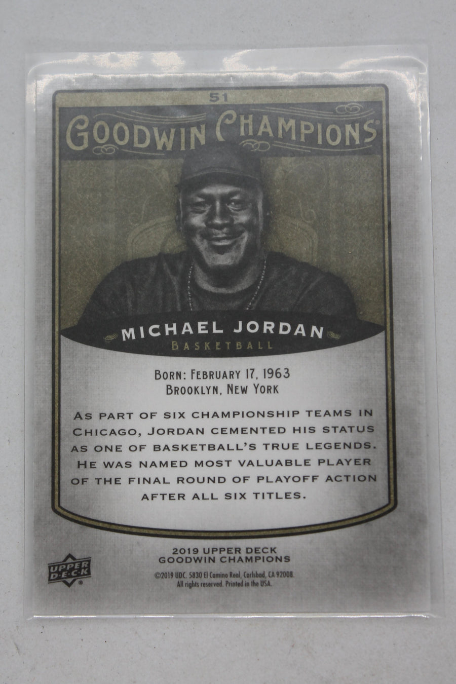 Michael Jordan 2019 Upper Deck Goodwin Champions - [Base] #51 Horizontal