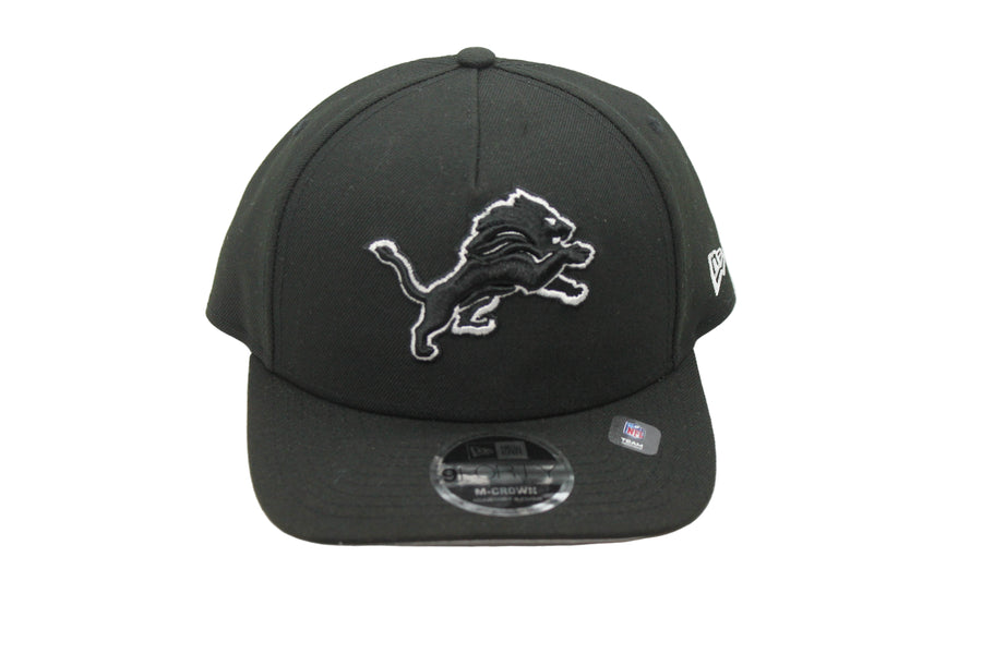 NFL Detroit Lions New Era 9Forty M-Crown Snapback Hat (Black with White)