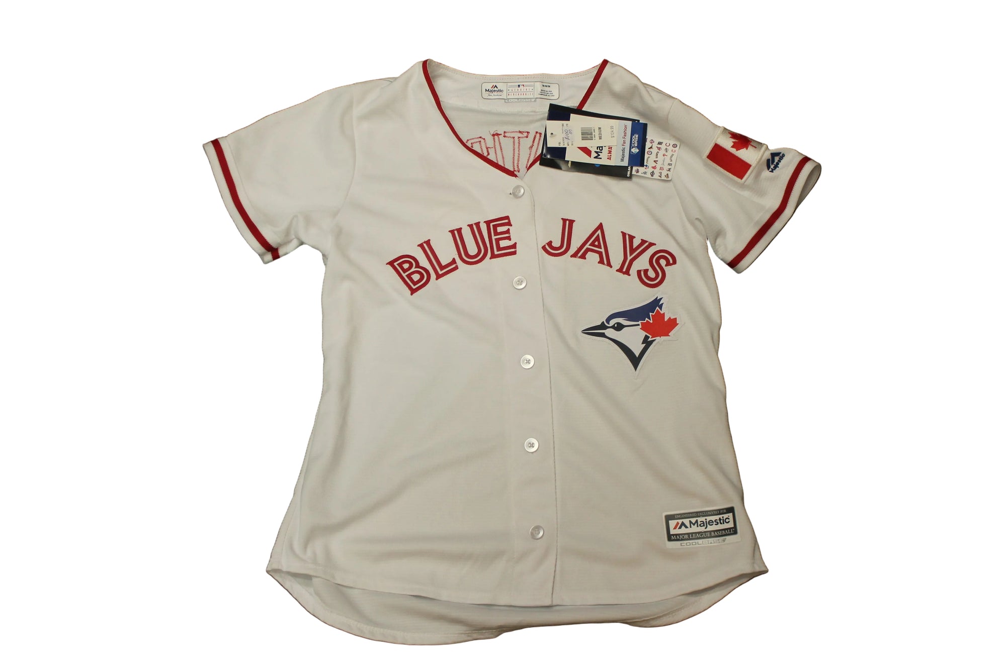 MLB Toronto Blue Jays Women's Majestic Bautista "Canada Day" Jersey #19