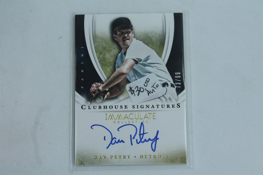 Dan Petry 2014 Panini Immaculate Collection - Clubhouse Signatures   #73/99