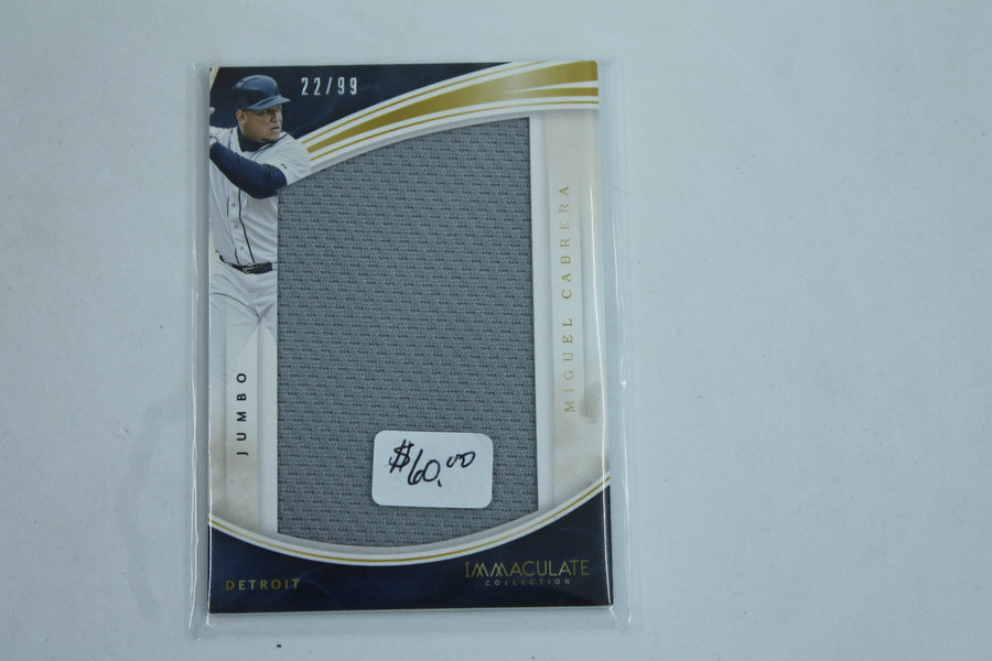 Miguel Cabrera 2016 Panini Immaculate Collection - Immaculate Jumbo #IJ-MC #22/99