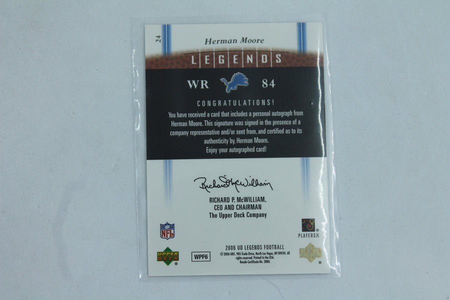 2006 UD Legends - [Base] - Legendary Signatures #24 Herman Moore