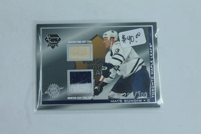 MATS SUNDIN 2004 LUXURY SUITE GAME-USED JERSEY & Stick #295/300- MAPLE LEAFS!!