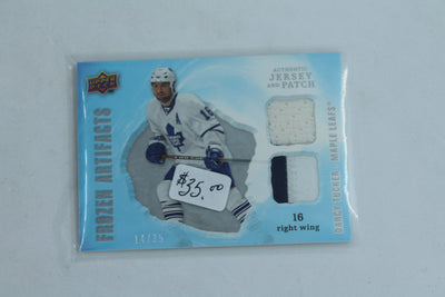 2008-09 Darcy Tucker Upper Deck Artifacts - Frozen Artifacts Jersey and Patch #FAD-DT #14/35 - MAPLE LEAFS!!