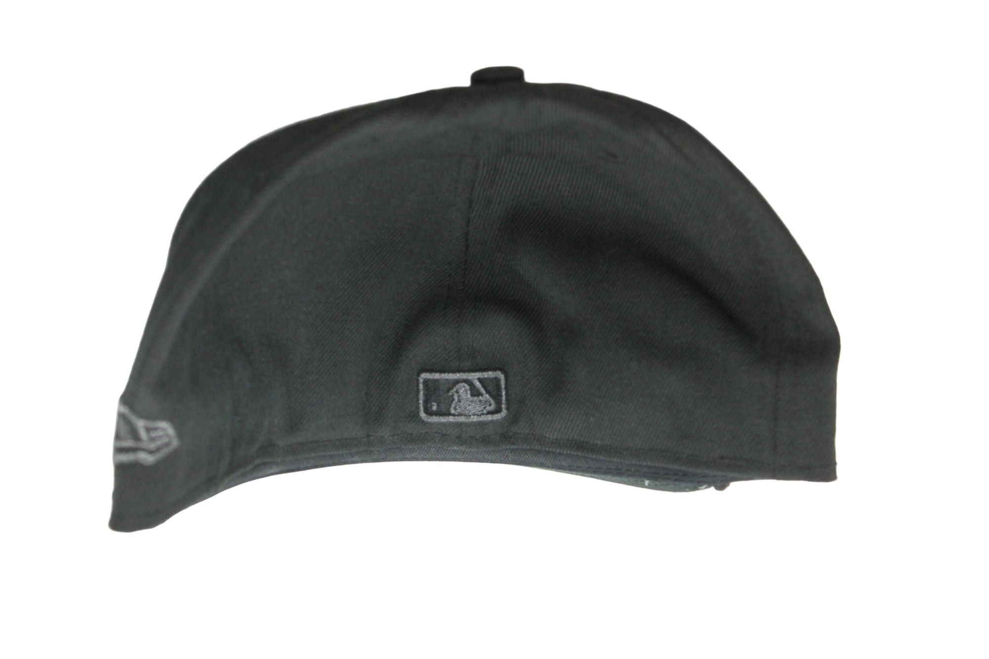 MLB Toronto Blue Jays New Era 59Fifty Black on Black and Silver Fitted Hat with Rope