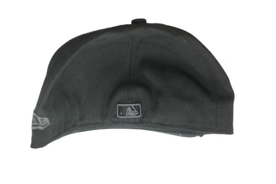 MLB Toronto Blue Jays New Era 59Fifty Black on Black and Silver Fitted Hat with Rope