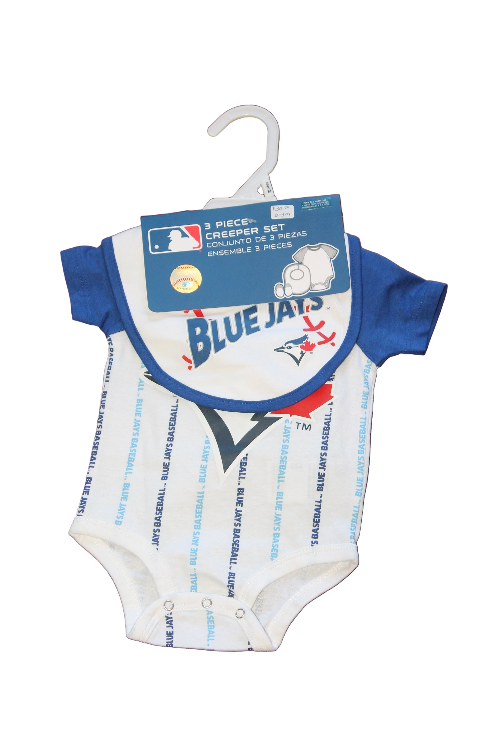 MLB Toronto Blue Jays Baby 3pc Creeper Set
