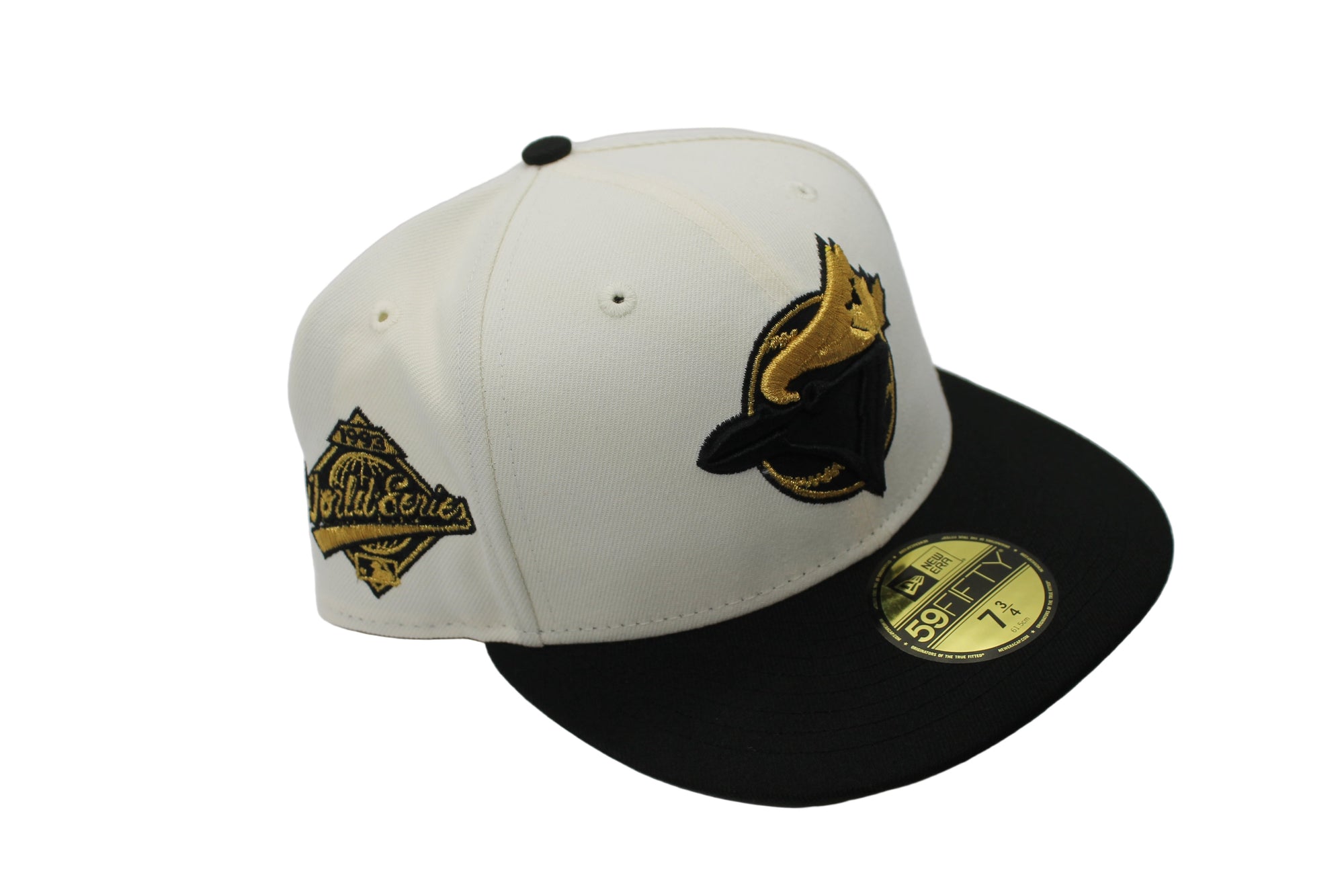 MLB Toronto Blue Jays New Era 59Fifty Size 7 3/4 Fitted Hat (Black & Gold) - 1993 World Series