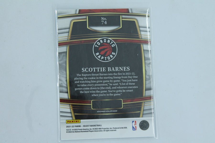 Scottie Barnes 2021-22 Panini Select Blue Concourse Rookie Card