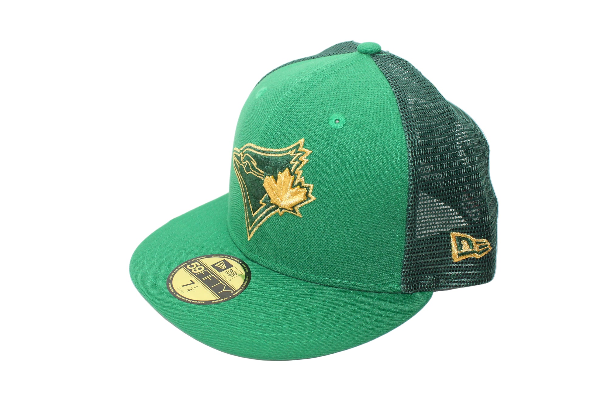 MLB Toronto Blue Jays New Era 59Fifty Size 7 1/4 Fitted Hat (Green & Gold) - Mesh Back