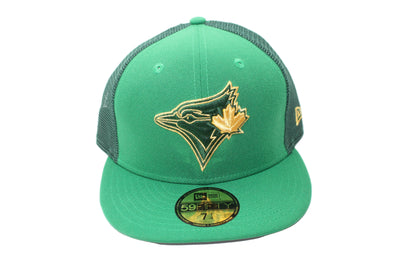 MLB Toronto Blue Jays New Era 59Fifty Size 7 1/4 Fitted Hat (Green & Gold) - Mesh Back