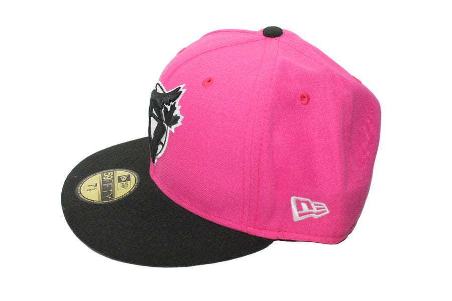 MLB Toronto Blue Jays New Era 59Fifty Size 7 5/8 Fitted Hat (Pink, Black & White)