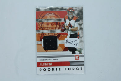 Joe Burrow  2020 Panini Absolute - Rookie Force Relics #1 - Rookie Year