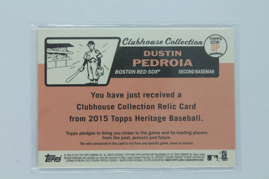 MLB Dustin Pedroia  2015 Topps Heritage - Clubhouse Collection Relics - Jersey Card