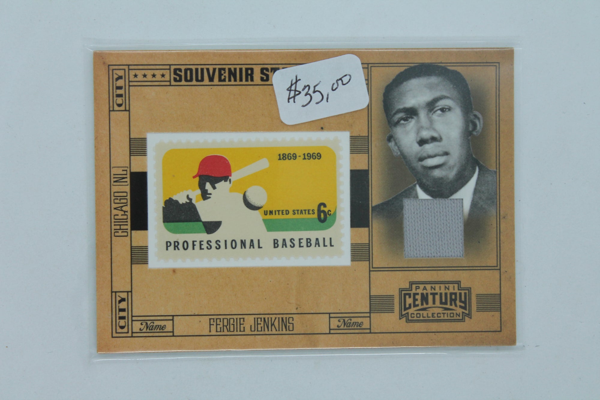 Fergie Jenkins - 2010 Panini Century Collection Fergie Jenkins Jersey Souvenir Stamps