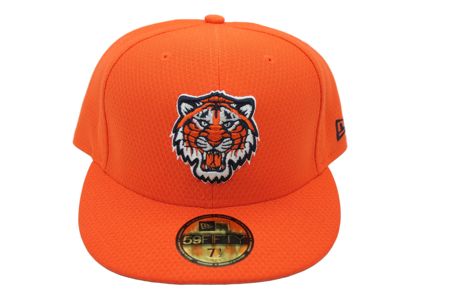 MLB Detroit Tigers New Era 59Fifty Fitted Hat - Tiger Head - Orange - 7 1/2