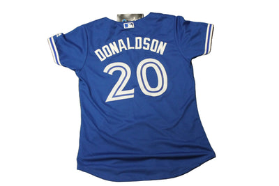 MLB Toronto Blue Jays Women's Majestic Donaldson Blue Jersey #20