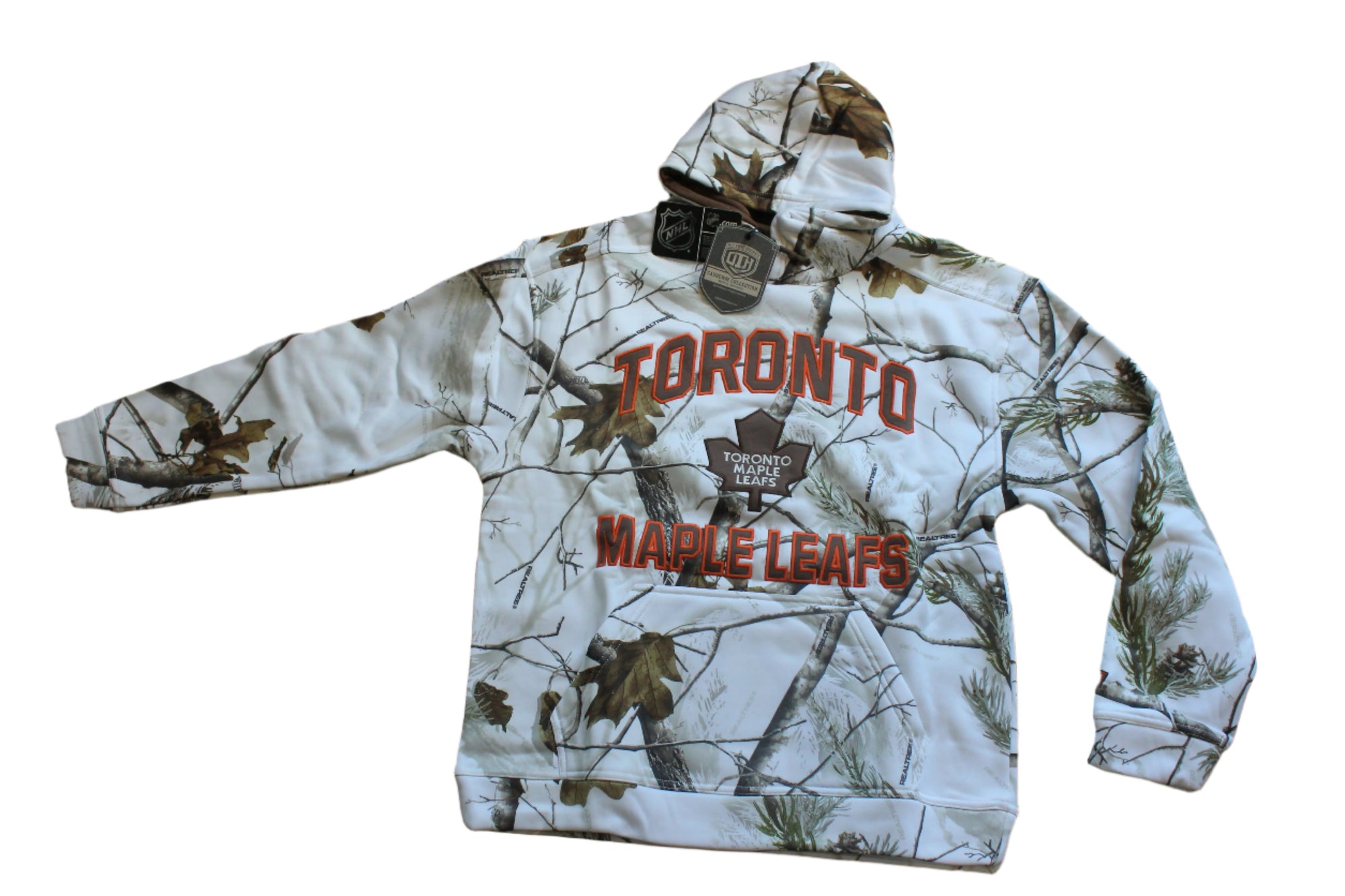 NHL Toronto Maple Leafs Men's Parot Realtree Snow Fleece OTH Camo Hoodie