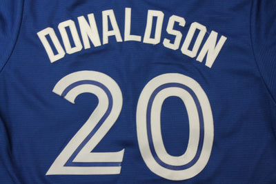 MLB Toronto Blue Jays Women's Majestic Donaldson Blue Jersey #20