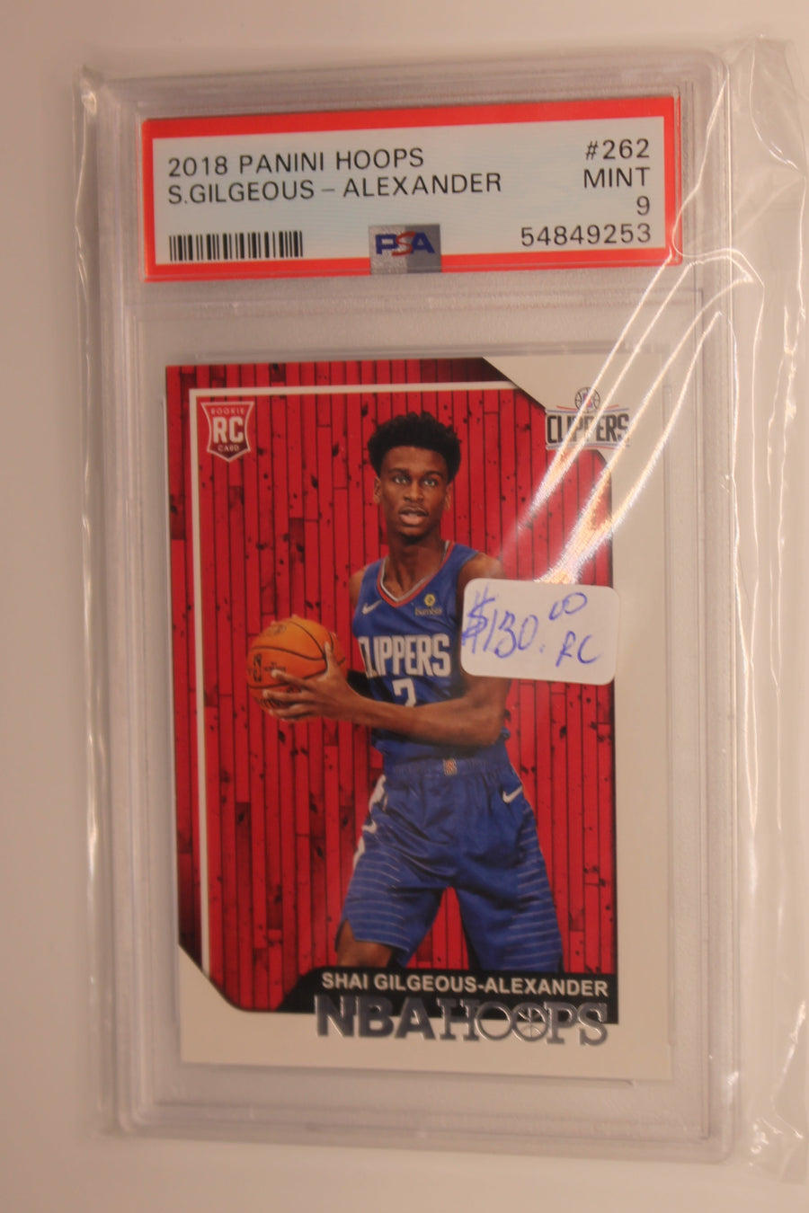 Shai Gilgeous Alexander 2018-19 Panini NBA Hoops [PSA 9 MINT] Rookie Card