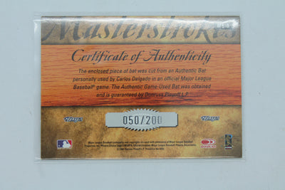 Carlos Delgado 2004 Donruss Studio - Masterstrokes Bat Card  #050/200