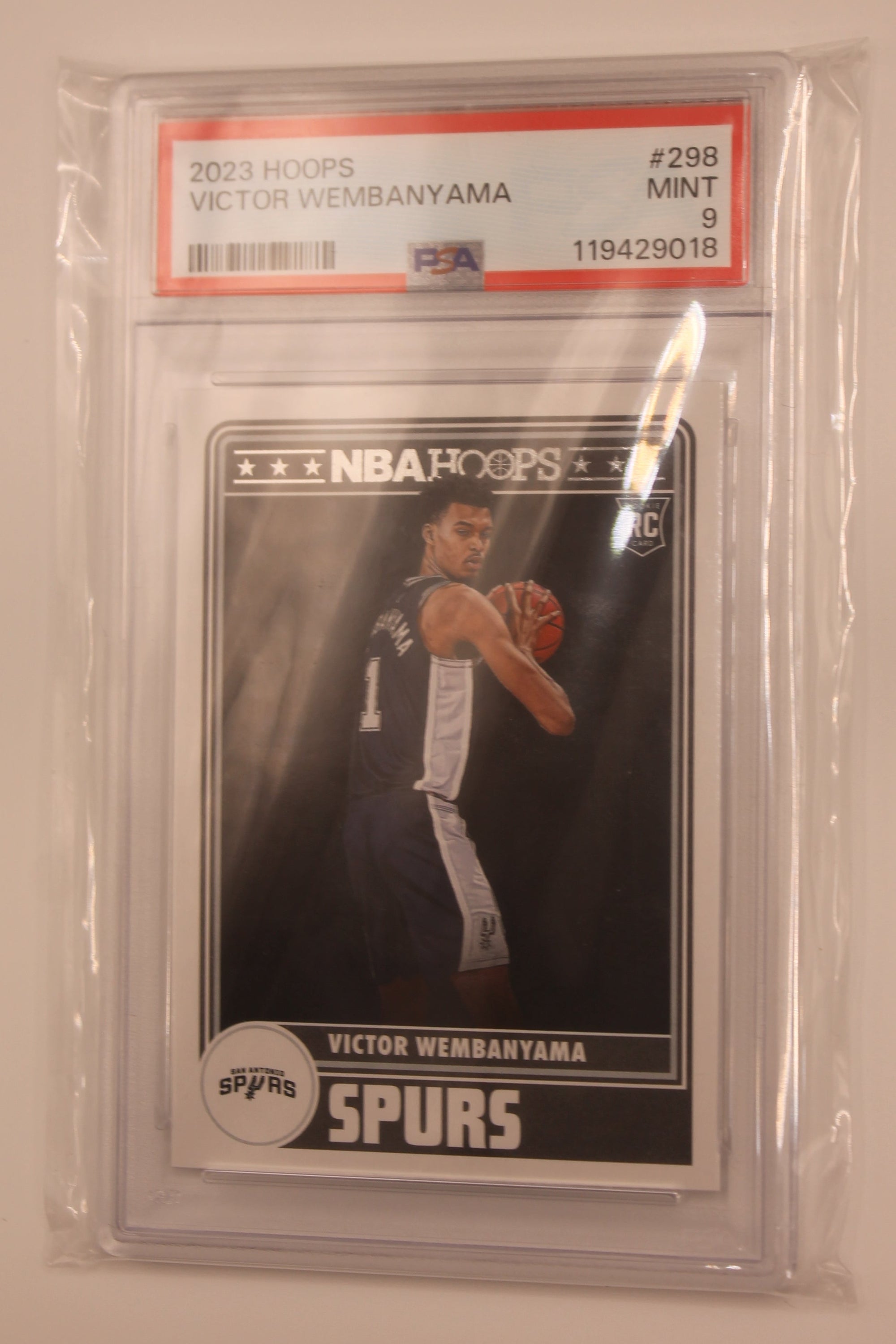 Victor Wembanyama 2023-24 Panini NBA Hoops - Hoops Tribute - [PSA 9 MINT] Rookie Card