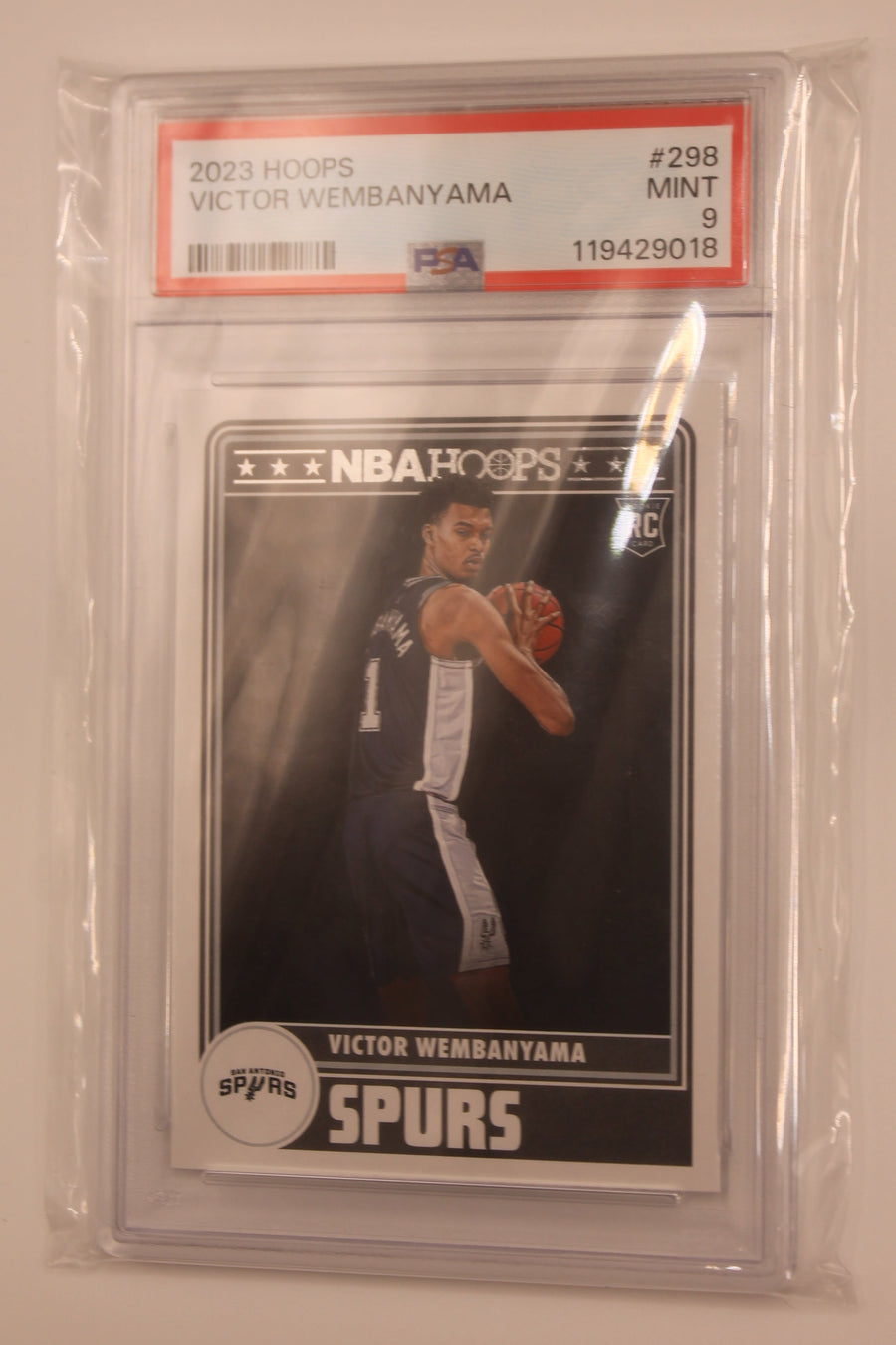 Victor Wembanyama 2023-24 Panini NBA Hoops - Hoops Tribute - [PSA 9 MINT] Rookie Card