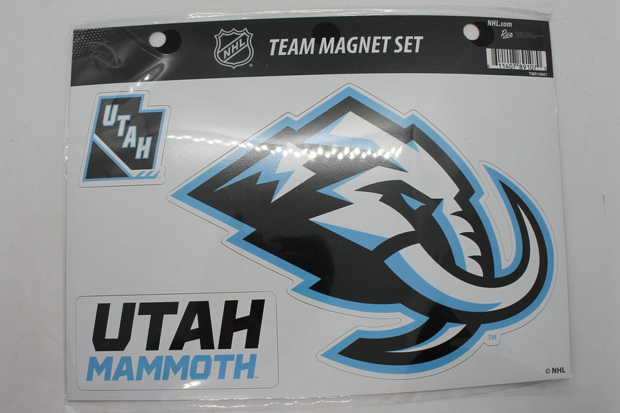 NHL Hockey Utah Mammoth Standard Team Magnet Set 8.5" x 11" - Home Décor
