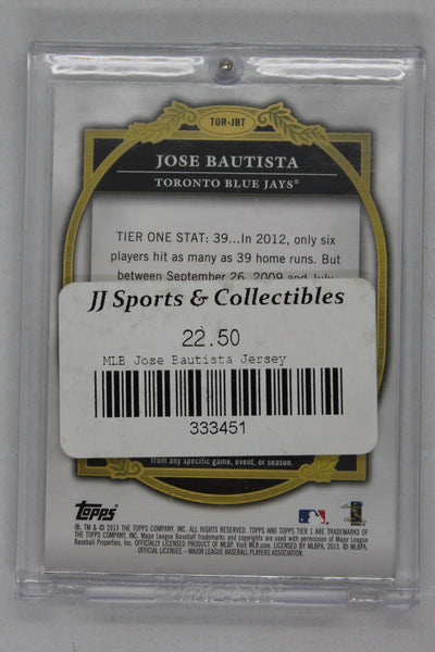 Jose Bautista 2013 Topps Tier One Relics #TOR-JBT Toronto Blue Jays #273/399
