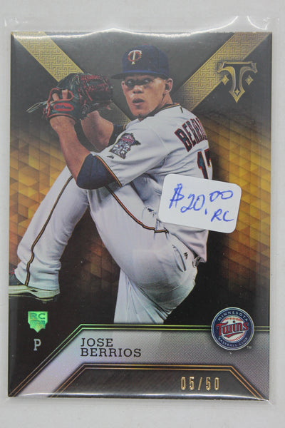 Jose Berrios 2016 Topps Triple Threads Onyx Rookie Card #05/50