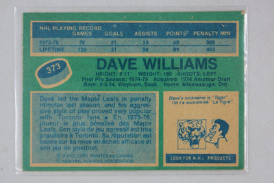 Tiger Williams 1976-77 O-Pee-Chee Rookie Card